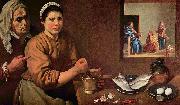 Diego Velazquez Christus im Hause von Martha und Maria oil painting artist
